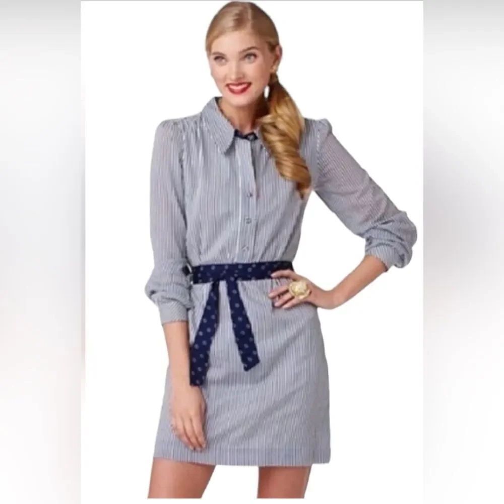 Lilly Pultizer Davie Railroad Striped Shirt Dress Size 0
